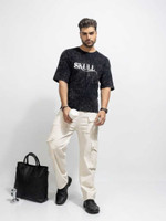 Kr hub Graphic Print Men Round Neck Black, Grey T-Shirt