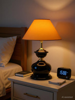 Quality BIt Conical Shade Table Lamp (Yellow) Table Lamp(25 cm, Yellow)