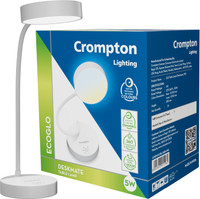 Crompton Deskmate Table Lamp(11.3 cm, White)