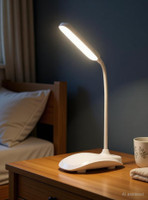 AJ HUB Study LED Touch On/Off Switch Student Study Table Lamps117 Table Lamp(9.5 cm, White)