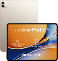 realme Pad 3 with biggest battery in segment 8 GB RAM 128 GB ROM 11.6 inch with Wi-Fi+5G MediaTek Dimensity 7300-Max Tablet (Champagne Gold) Flipkart Deal