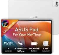 ASUS Pad (12.2inch) 2.8K 2000Nits OLED, MediaTek D8300, 8 GB RAM 128 GB ROM 12.2 inch with Wi-Fi Only Tablet (Pure White) Flipkart Deal