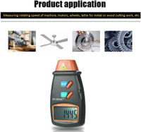 Real Instruments DT-2234C+ Digital Non Contact Laser Rpm Tachometer Photo Testing Speed Meter Non Contact Tachometer