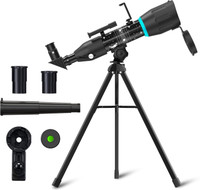 sounce 70mm Refractor Telescope 96x Zoom, Fully Coated Optics, Beginner Scope Refracting Telescope(Manual Tracking)