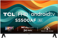 TCL S5500AF 79.97 cm (32 inch) Full HD LED Smart Android TV 2024 Edition with Metallic Bezel Less and Chromecast built-in(32S5500AF)