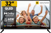 realme TechLife 80 cm (32 inch) QLED HD Ready Smart Google TV(32HDGQRGHMQ)