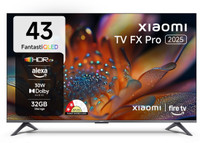 XIAOMI by Mi FX Pro 108 cm (43 inch) QLED Ultra HD (4K) Smart Fire TV 2025 Edition with Alexa built-in | HDR 10+ | 32 GB Storage | 30W Dolby Audio | Premium Metal Bezel-less Design | Film-maker Mode(L43MB-FPIN)