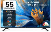 XIAOMI by Mi X Pro CineMagiQLED 138 cm (55 inch) QLED Ultra HD (4K) Smart Google TV 2025 Edition with Dolby Vision | HDR 10+ | 32 GB Storage | 34W Dolby Audio | Xiaomi Sound | Film-maker Mode | 120 Hz Game Booster(L55MB-APIN)