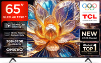 TCL QD-Mini LED Dimming T89D 163.83 cm (65 inch) QLED Ultra HD (4K) Smart Google TV 2026 Edition with TCL Ai HVA Panel Dolby Vision- Atmos, 42W ONKYO 2.1 Hi-Fi System Native Refresh Rate 144Hz, DLG 288Hz MEMC 120 Hz(65T89D)