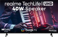 realme TechLife CineSonic 140 cm (55 inch) Ultra HD (4K) LED Smart Google TV(55UHDGDRWSXP)