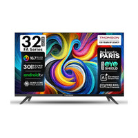 Thomson FA Series 80 cm (32 inch) HD Ready LED Smart Android TV with 2 Speakers, 30 Watts Sound Output , Quad-Core Processor , Smart Shield Eye, Free 600+ Live Channels , Bezel-Less Display(32RT1022)