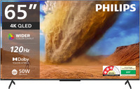 PHILIPS 164 cm (65 inch) QLED Ultra HD (4K) Smart Google TV 2025 Edition with Dolby Vision & HDR 10+ | 120Hz Refresh Rate | 50W Dolby Atmos 2.1.2 Channel | Wider Colour Gamut | Ultra Narrow Bezel | 3GB RAM & 16GB Storage(65PQT8300/94)