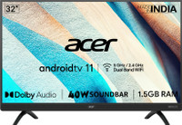 acer S Series 80 cm (32 inch) HD Ready LED Smart Android TV with 40W Soundbar, 1.5GB RAM(AR32AR2841HDSB)