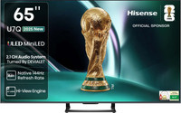 Hisense 65U7Q 164 cm (65 inch) Ultra HD (4K) Mini LED Smart VIDAA TV with 2.1CH Audio System Tuned by DEVALET, Native 144 Refresh Rate, Dolby Vision Atmos(65U7Q)