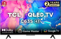 TCL 108 cm (43 inch) QLED Ultra HD (4K) Smart Google TV(43C635)