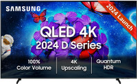 Samsung 138 cm (55 inch) QLED Ultra HD (4K) Smart Tizen TV with 100% Color Volume Quantum Dot | 4K Upscaling | Quantum HDR | TV Key | Smart Hub | Knox Security(QA55QE1DAULXL)