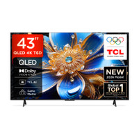 TCL T6D 107.95 cm (43 inch) QLED Ultra HD (4K) Smart Google TV 2026 Edition with HDR10+ Dolby Vision- Atmos 28W HVA Panel TCL AI Slim & Uni body Design(43T6D)