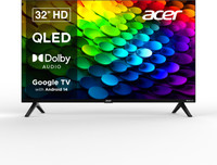 Acer V PRO Series 80.01 cm (32 inch) QLED HD Ready Smart Google TV with Android 14 (Black) | 16GB Storage | 30W Dolby Audio(AR32QDXGU2841AT)