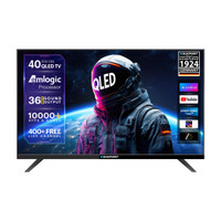 Blaupunkt Sigma QLED 100 cm (40 inch) Full HD LED Smart Linux TV with 36 W Surround Sound 400 Nits Brightness Wide View Angle Vivid Colour Bezel-Less Design Web Browser Sports Mode(40SigmaQ008)