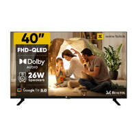 realme TechLife 100.3 cm (40 inch) QLED Full HD Smart Google TV 2026 Edition(40FHDGQRDDRQ)