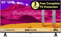 SENS Pikaso 140 cm (55 inch) Ultra HD (4K) LED Smart Android TV with FluroSENS Panel, Dolby Audio and DTS(SENS55WASUHD)