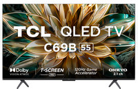 TCL C69B 139 cm (55 inch) QLED Ultra HD (4K) Smart Google TV with Dolby Atmos 35W, ONKYO 2.1ch with Subwoofer(55C69B)