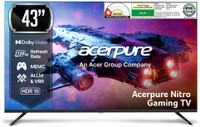 acerpure Nitro 108 cm (43 inch) QLED Ultra HD (4K) Smart Google TV 2025 Edition with 120 Hz GTV 5.0 |Android 14 |Dolby Vision & Dolby Atmos|40W Sound|Tuner|Wi-Fi Direct|ALLM |VRR|MEMC|Karaoke|AI|Gaming |Wall Mount(AP43UG75PNTO5)