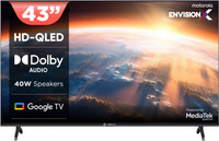 MOTOROLA 109 cm (43 inch) QLED Full HD Smart Google TV 2025 Edition with Dolby Audio & 40W Speaker(43FHDGQMV7Q)