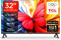 TCL V5C 80 cm (32 inch) QLED Full HD Smart Google TV 2025 Edition with 100% Color Volume Plus | 24W Dolby Audio | Google Assitant | Chromecast built-in | Slim Design(32V5C)