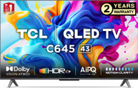 TCL C645 108 cm (43 inch) QLED Ultra HD (4K) Smart Google TV Hands-Free Voice Control(43C645)