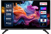 Thomson Alpha QLED 60 cm (24 inch) QLED HD Ready Smart Linux TV 2025 Edition with 24W Sound Output | Web Browser | Sports Mode | Bezel Design(24AlphaQ001)