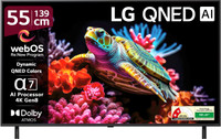 LG AI TV QNED 8AA 139 cm (55 inch) Ultra HD (4K) QNED Smart WebOS TV 2025 Edition with Alpha7 AI Processor 4K Gen8 | Dynamic QNED Color | AI Brightness Control | 4K Expression Enhancer | NEW AI Magic Remote | AI Search with MS Copilot | AI Sound Pro (9.1.2 ch) | Dolby Atmos | Chromecast Built-in(55Q