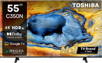TOSHIBA C350NP 139 cm (55 inch) Ultra HD (4K) LED Smart Google TV with Dolby Vision Atmos and REGZA Engine ZR(55C350NP)