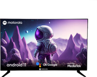 MOTOROLA Envision 80 cm (32 inch) HD Ready LED Smart Android TV with Android 11, Bezel-Less Design and Dolby Audio (2023)(32HDADMWKBE)