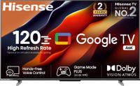 Hisense A6K 108 cm (43 inch) Ultra HD (4K) LED Smart Google TV with Hands Free Voice Control, Dolby Vision & Atmos and 120 High Refresh Rate Mode(43A6K)