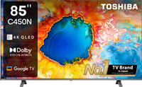 TOSHIBA C450NP 215 cm (85 inch) QLED Ultra HD (4K) Smart Google TV with Dolby Vision Atmos and REGZA Engine ZR(85C450NP)