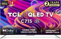 TCL C715 Series 139 cm (55 inch) QLED Ultra HD (4K) Smart Android TV with Handsfree Voice Control & Dolby Vision & Atmos(55C715)