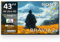 SONY BRAVIA 2 II 108 cm (43 inch) Ultra HD (4K) LED Smart Google TV 2025 Edition(K-43S22BM2)
