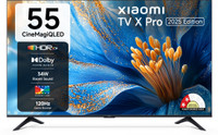 XIAOMI by Mi X Pro CineMagiQLED 138 cm (55 inch) QLED Ultra HD (4K) Smart Google TV 2025 Edition with Dolby Vision | HDR 10+ | 32 GB Storage | 34W Dolby Audio | Xiaomi Sound | Film-maker Mode | 120 Hz Game Booster(L55MB-APIN)
