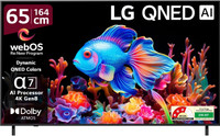 LG AI TV QNED 8CA 164 cm (65 inch) Ultra HD (4K) QNED Smart WebOS TV 2025 Edition with Alpha7 AI Processor 4K Gen8 | Dynamic QNED Color | AI Brightness Control | 4K Expression Enhancer | NEW AI Magic Remote | AI Search with MS Copilot | AI Sound Pro (9.1.2 ch) | Dolby Atmos | Ultra Slim Design | Chr