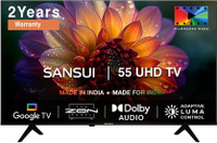 Sansui 140 cm (55 inch) Ultra HD (4K) LED Smart Google TV with Zen Panel Dolby Audio & Film Maker Mode(JSW55GSUHD)
