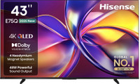 Hisense 43E75Q 107.8 cm (43 inch) QLED Ultra HD (4K) Smart VIDAA TV 2025 Edition with 4 Speakers 48W Powerful Speakers| Dolby Vision Atmos| Cricket Mode(43E75Q)