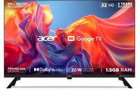Acer 80.01 cm (32 inch) HD Ready LED Smart Google TV with 1.5GB RAM, Dolby Audio(AR32GT2841HDFL)