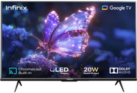 Infinix 32GH3Q 80 cm (32 inch) QLED HD Ready Smart Google TV 2025 Edition with Bezel-less Design| EPIC Engine| Google Assistant| Built-in Chromecast| Google Home App compatibility| Dual-Band WiFi|(32GH3Q)