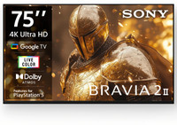 SONY BRAVIA 2 II 189.3 cm (75 inch) Ultra HD (4K) LED Smart Google TV 2025 Edition(K-75S25BM2)