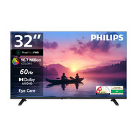PHILIPS PFT6130/94 80 cm (32 inch) HD Ready LED Smart Google TV with Voice Control Remote Dolby Audio Ultra-Narrow Bezel Eye Care 24W Sound Output HDR10 Wider Colour Gamut 8 GB Storage Energy Saving(32PFT6130/94)