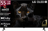 LG OLED A3 139 cm (55 inch) OLED Ultra HD (4K) Smart WebOS TV with AI Processor 4K Gen6, AI Piz Refresh Rate, Game Optimizer, Magic Remote Control, 5-Year Guaranteed with New OS Experience(OLED55A3PSA)