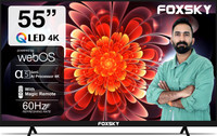 Foxsky 139 cm (55 inch) QLED Ultra HD (4K) Smart Google TV with Dolby Audio, HDR10 ( 2024)(55FS-GOOGLE LED TV)