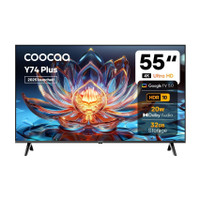 Coocaa Y74 Plus 138 cm (55 inch) Ultra HD (4K) LED Smart Google TV with Dolby Audio | 32 GB Storage| 20W Sound Output | HDR10 & HLG | Eye Care Technology(55Y74 Plus)