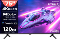 MOTOROLA 191 cm (75 inch) QLED Ultra HD (4K) Smart Google TV 2025 Edition(75UHDGQMWSTQ)
